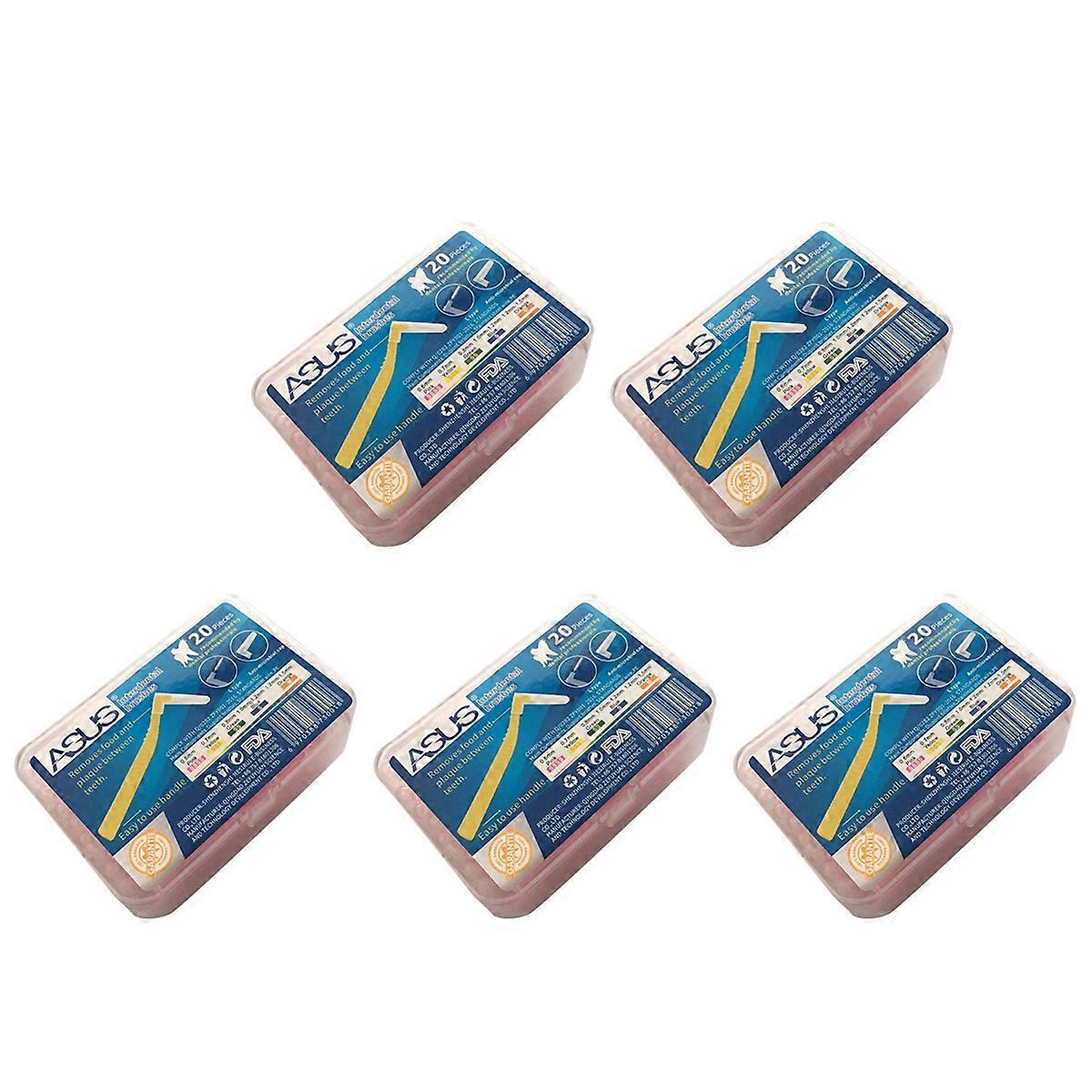  20Pcs/Box L-type 0.6MM Orthodontic Toothbrush Interdental Brush