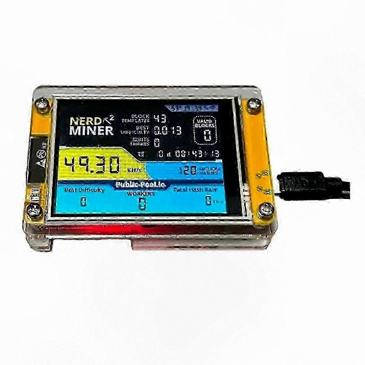 2.8-Inch Crypto Miner BTC Solo Device with Advanced Features for Digital Lottery Enthusiasts