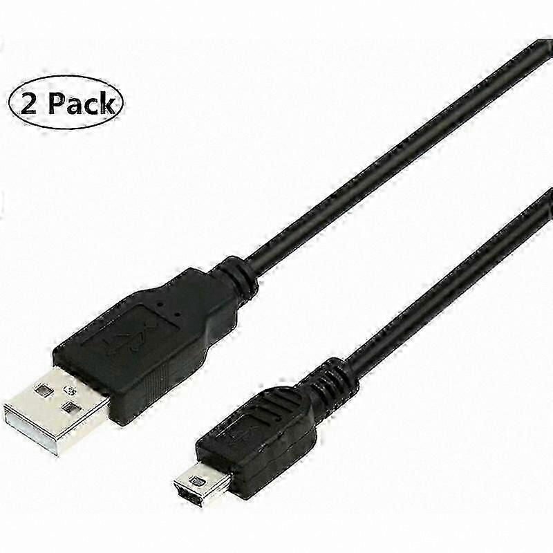 2-Pack USB Charging Cables for Graphing Calculators, Compatible with TI-84 Plus CE, TI-84 C Silver, TI-89 Titanium, TI-Nspire CX Models