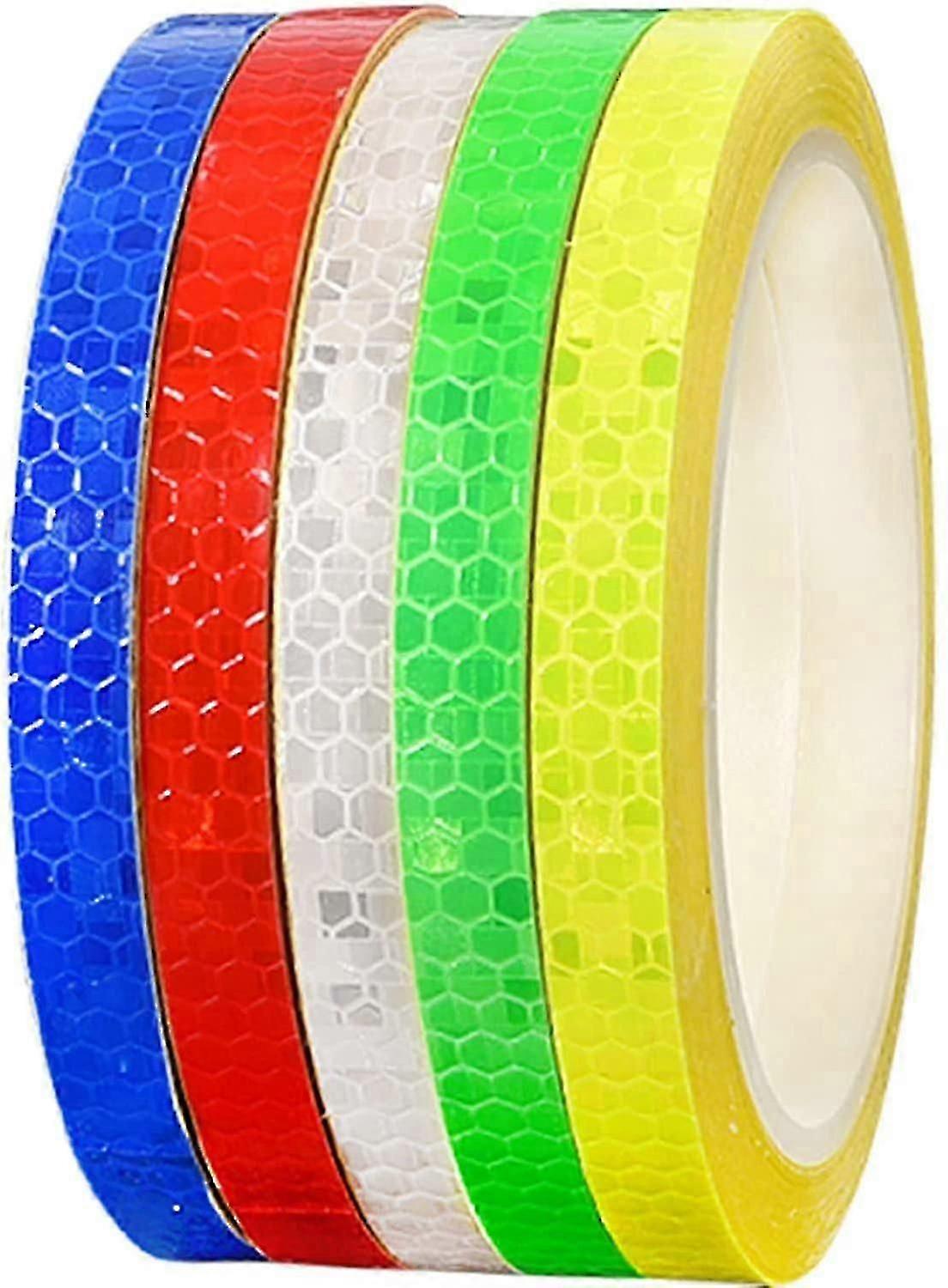 5 Rolls Self-Adhesive Reflective Tape, 40m Safety Warning Tape for High Visibility