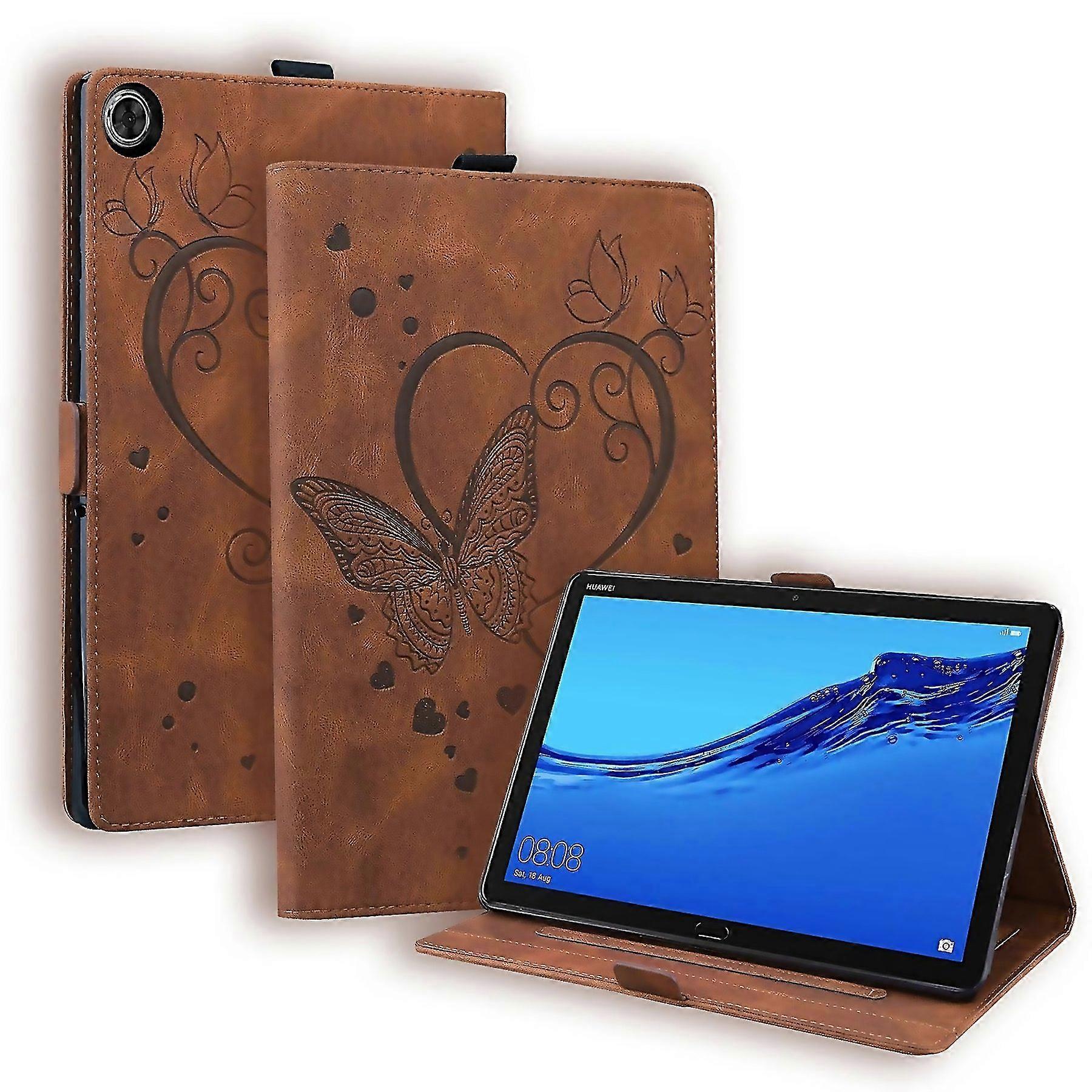 For Huawei Mediapad M5 Lite 8 Honor Tab 5 Love Butterfly Pattern Horizontal Flip Leather Case With H