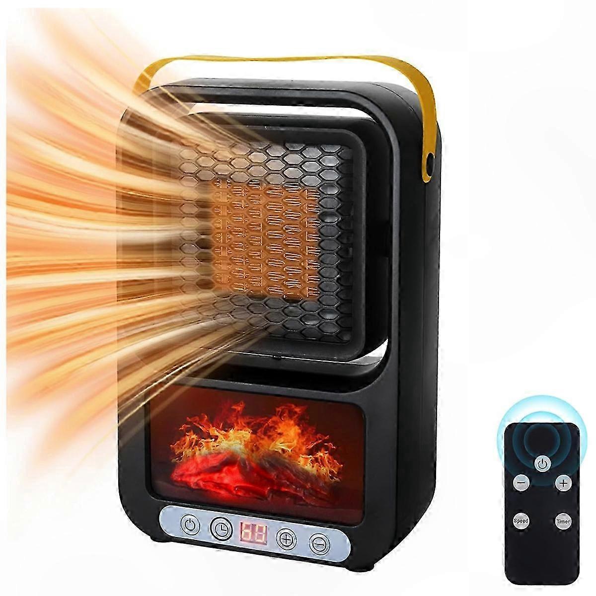 3D Flame Effect Mini Room Heater with EU Plug Smart Heating Solution