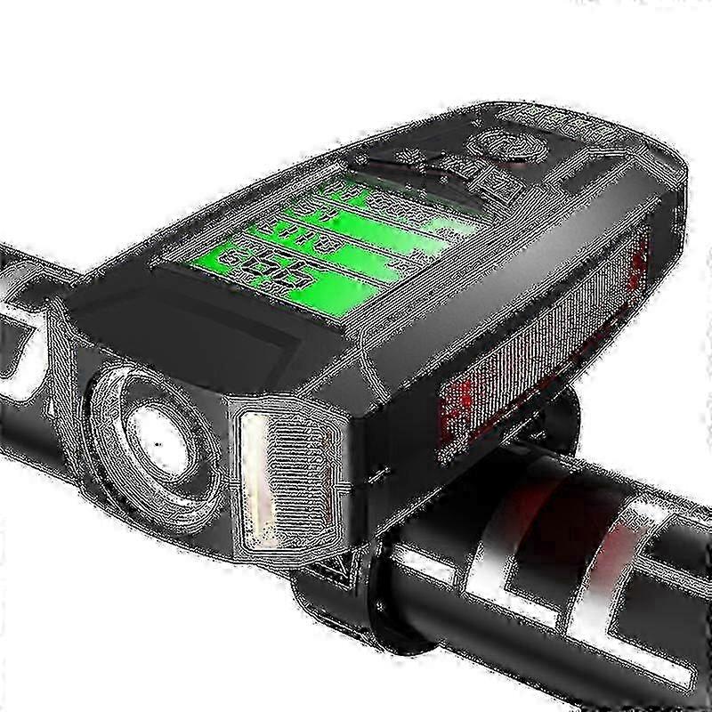USB Rechargeable Bike Light with Speedometer and Advanced Computer Features for Cycling, Mountain Biking, and MTB Riding2025