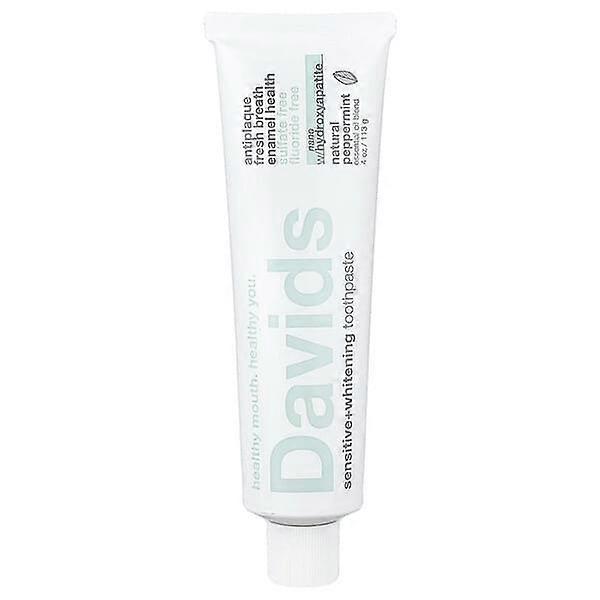 Davids, Hydroxi , Sensitive + Whitening Toothpaste, Natural Peppermint , 4 oz (113 g)