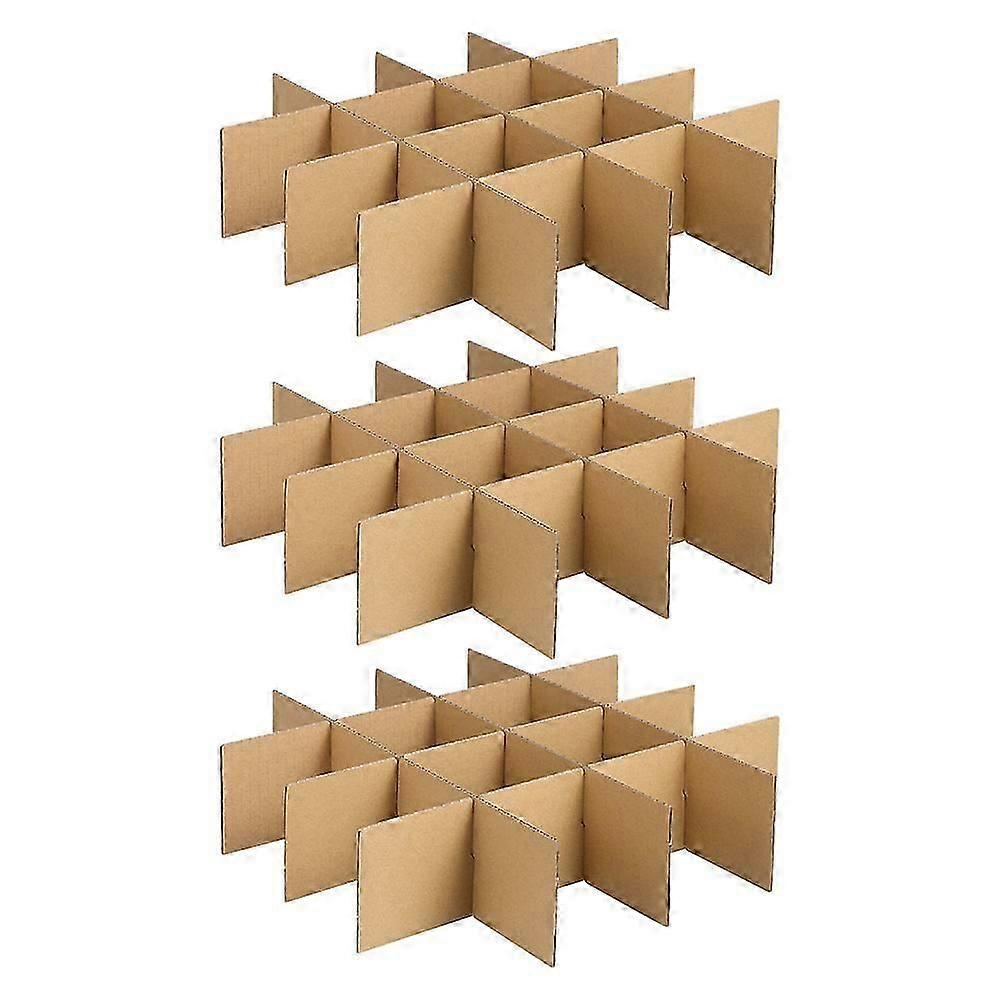 Wine Boxes For Moving Glass Dividers For Moving Boxes Cardboard Dividers Prevent Collision Khaki 18Pcs