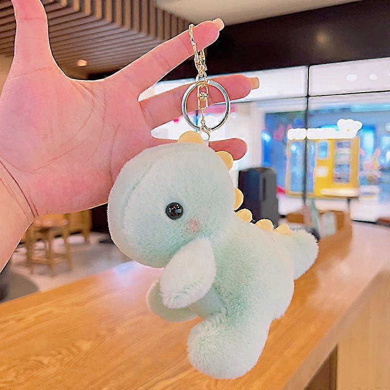 Cute Dinosaur Plush Toy Claw Machine Stuffed Animal Keychain Cartoon Plush Blush Dinosaur Doll Pendant