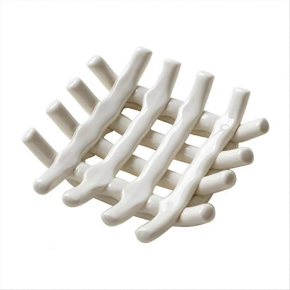 Ceramic Soap Holder for Bathroom, with Hollow Design B