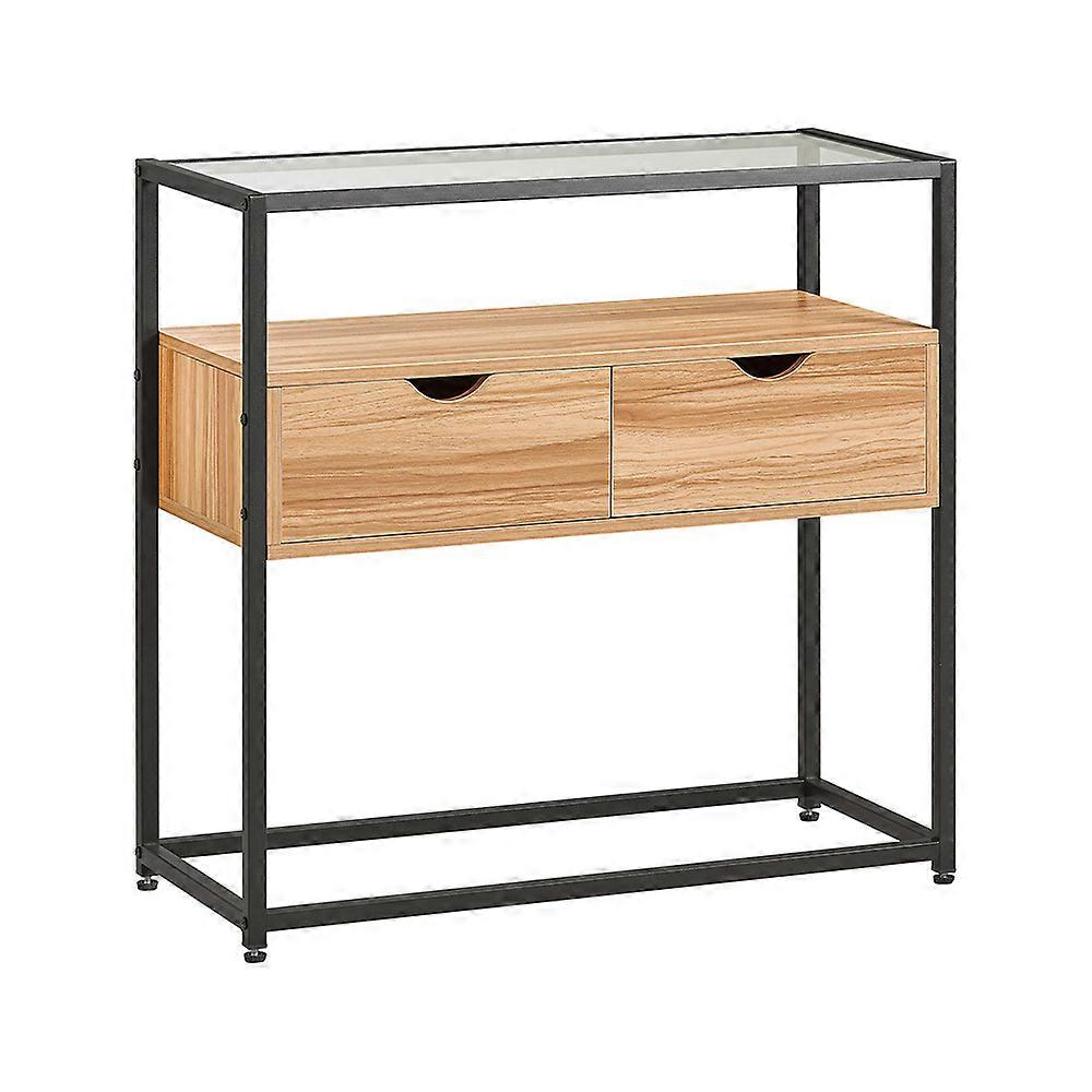 SoBuy FSB54-N,Console Table with 3 Drawers, Modern Storage Hall Table, Narrow Side Table for Living Room, Entryway Organizer, Elegant End Table