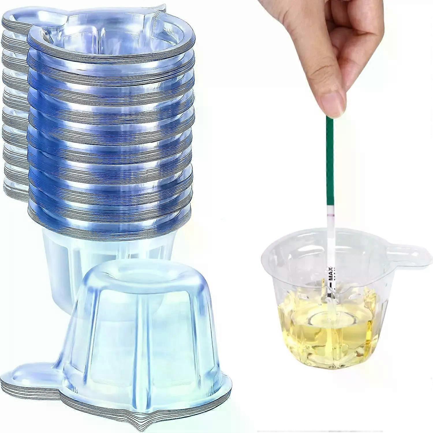 50pcs Urine Cups Disposable Plastic Urine Collection Cups 40ml Specimen Container for Pregnancy Confirm Ovulation Test pH Test