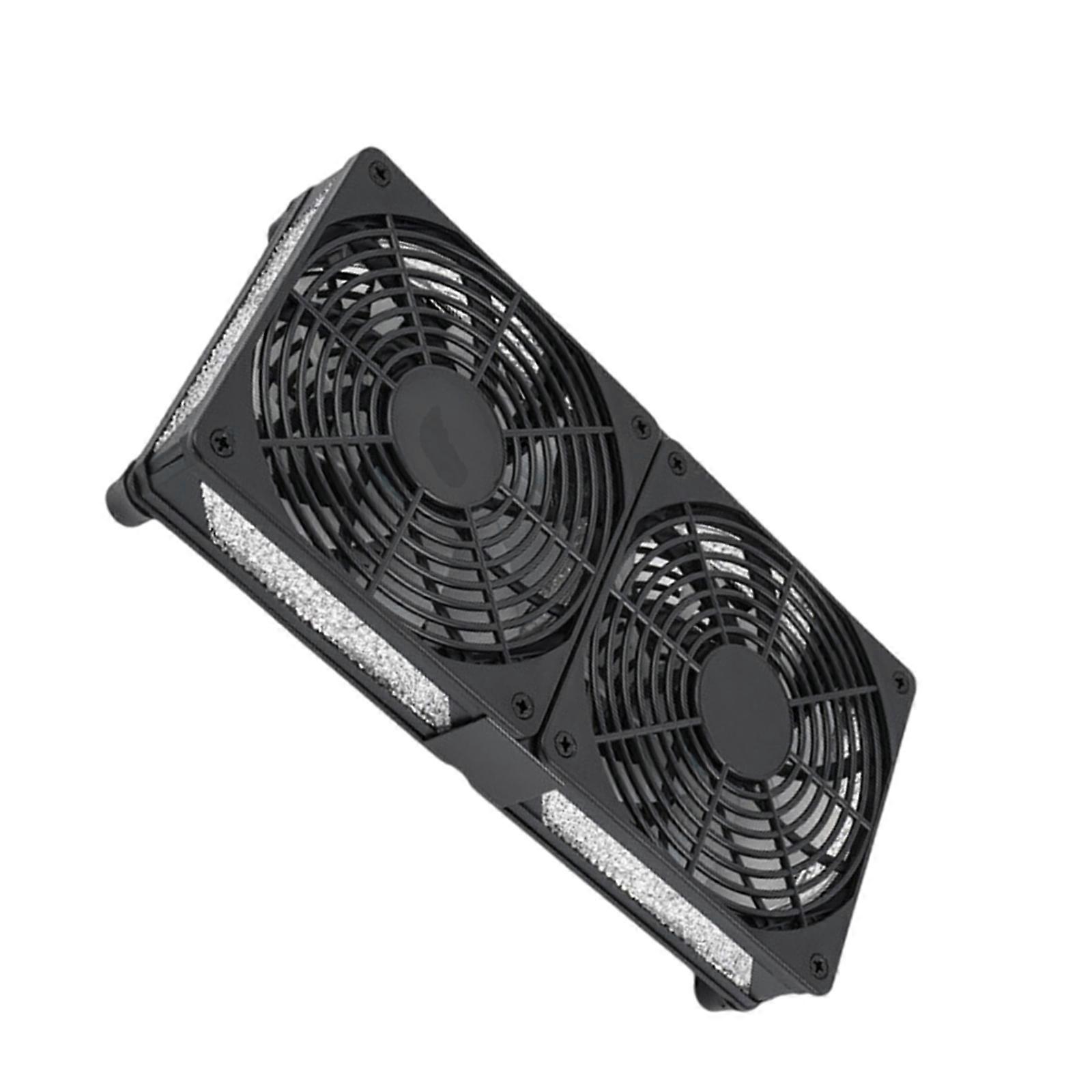 120mm Electronic Cooling Fan Low Noise Computer Electronics Coolers with LED Light Home Office Networking Equipment Multicolor