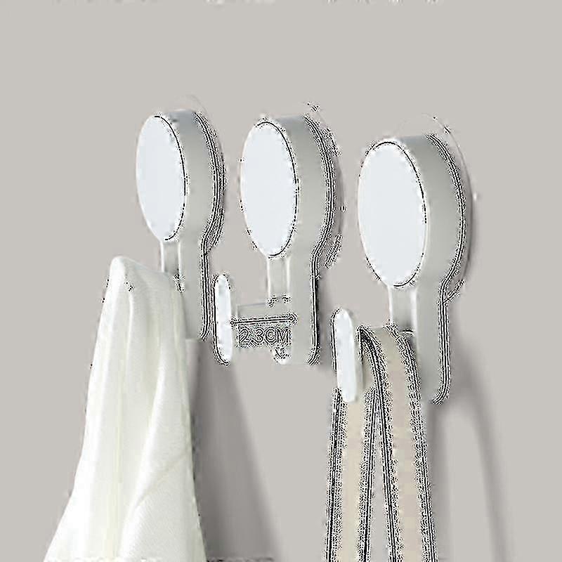 3Pcs Oval Clear Reusable Adhesive Hooks, Transparent Sticky Wall Hooks