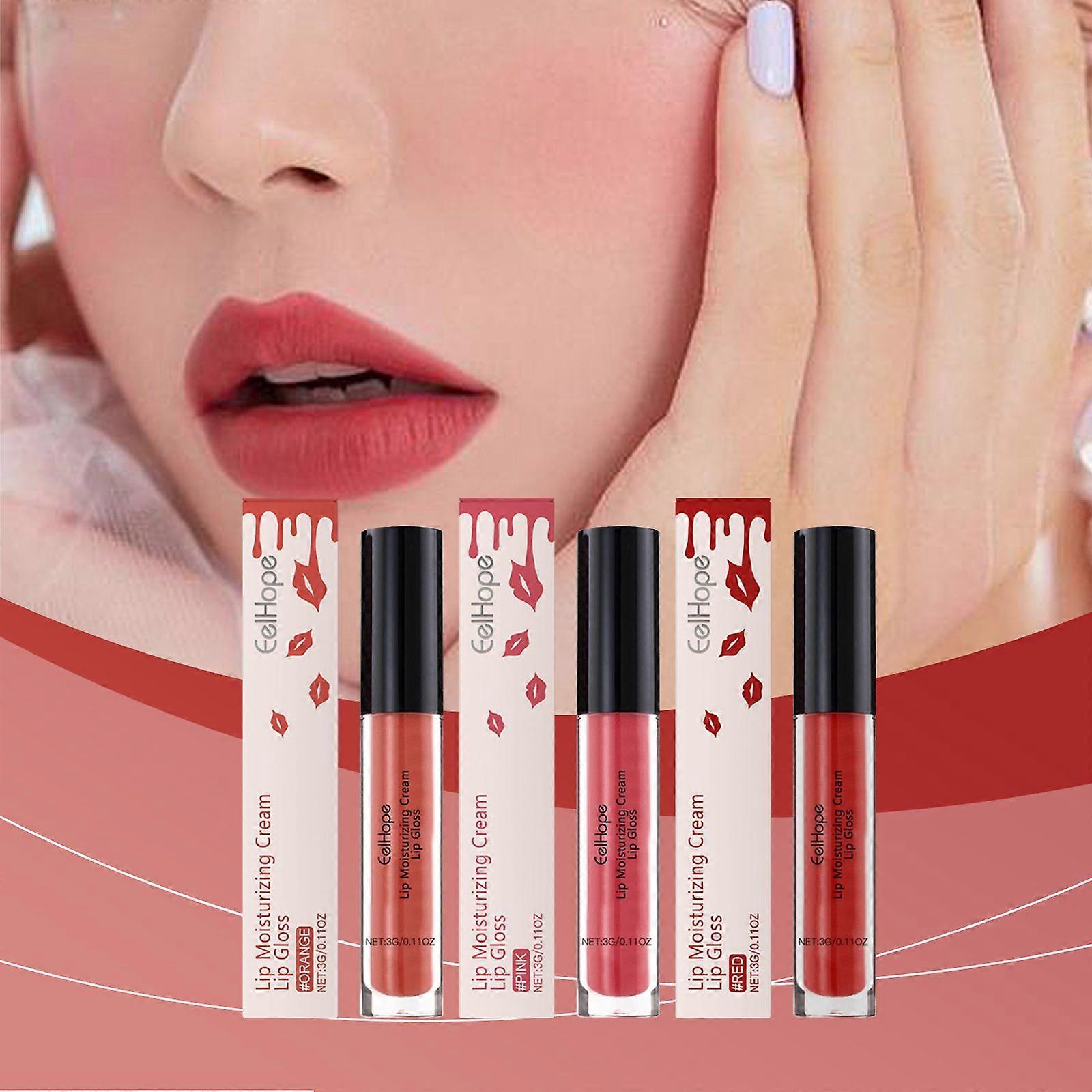 Eelhope Moisturizing Lip Gloss, Lip Color Brightening Lip Gloss, Lip Glaze Easy To Color, Moisturizing And Nourishing Multi-Color Lipstick