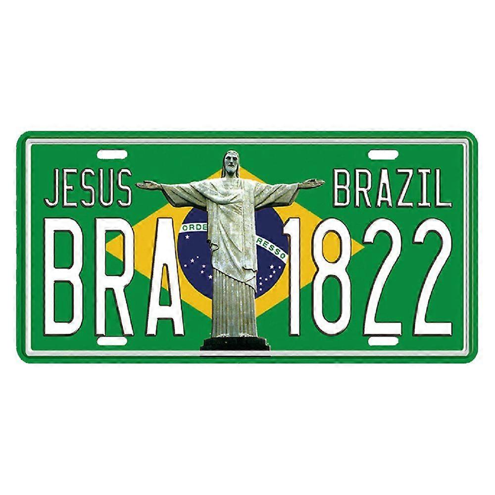 järnmålning metall plåtskylt Brasilien