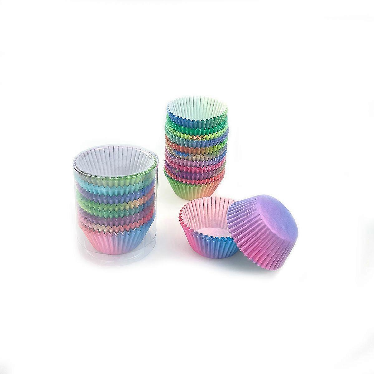 Bright Rainbow Standard Cupcake Liners Solid Colorful Paper Baking Cups