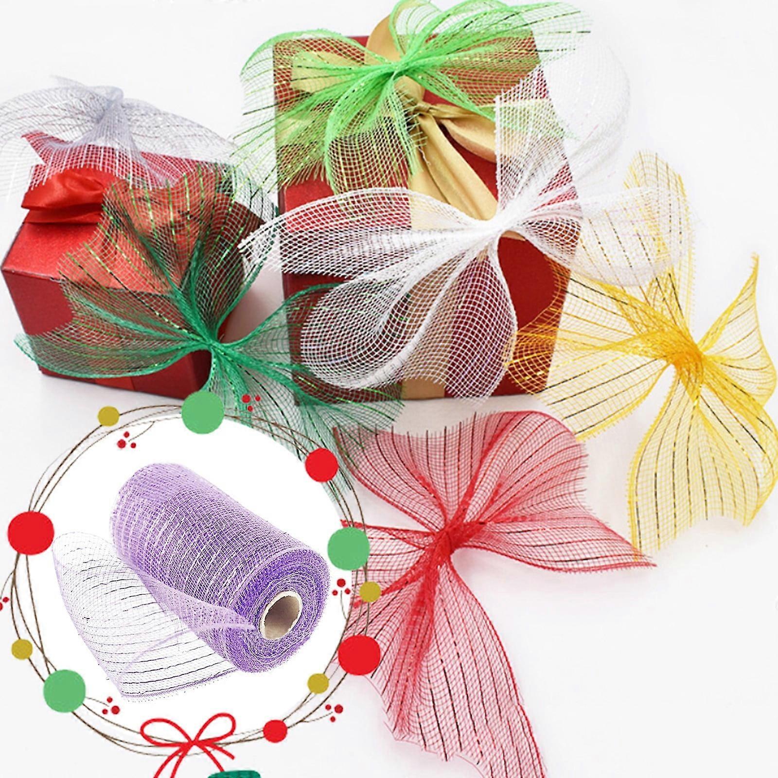 XIUH Halloween Clearance! Craft Stationery Poly Mesh Ribbon with Metallic Foil Each Roll for Wreaths Swags Bows Wrapping and Decorating