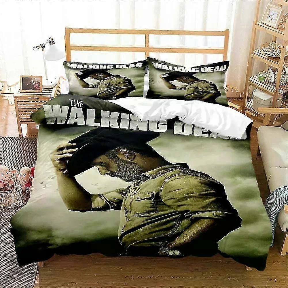 TE3236 The Walking Dead Sängkläder Set Utsökt Sängtillbehör Set Skräck TV Anime Sängtäcke Set Sängkläder Set Födelsedagspresent