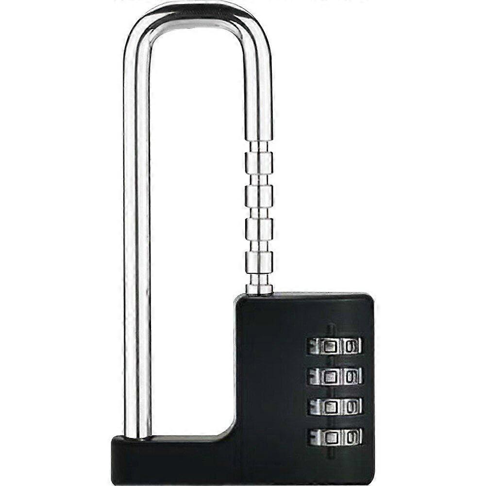 Lock Adjustable Lengthened UShaped Mechanical Password Lock For File Cabinet Wardrobe Door Handle Black