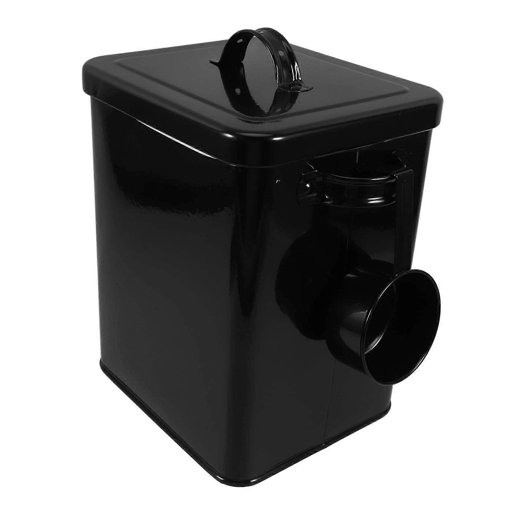 Multipurpose Airtight Storage Container with Spoon for Rice Flour and Laundry Powder, Large Capacity Metal Canister, Minimalist Design