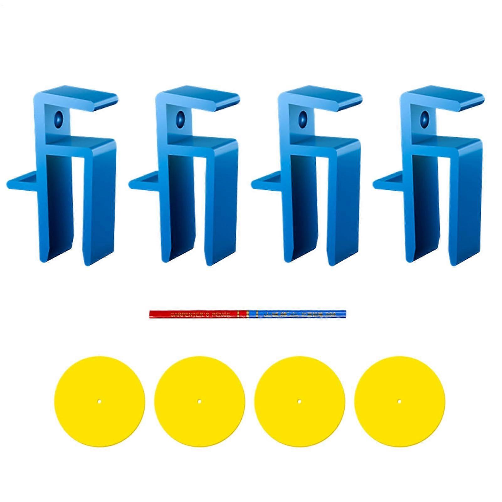 Wardrobe Cabinet Board Clip Panel Connector Clamp Set 4Piece Panel Board Connecting Clamps For Cabinets Closets Blue