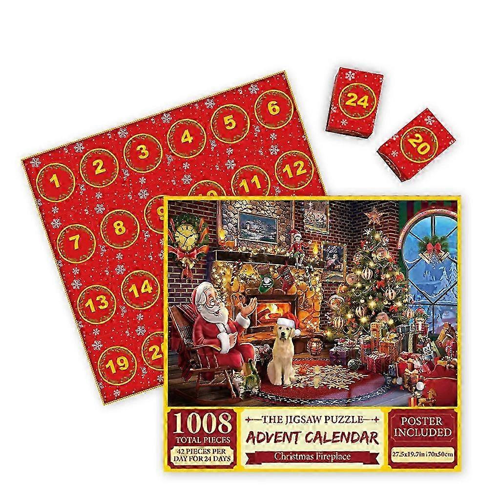 Christmas Puzzle Advent Calendar 1008 Piece Countdown Jigsaw Activity