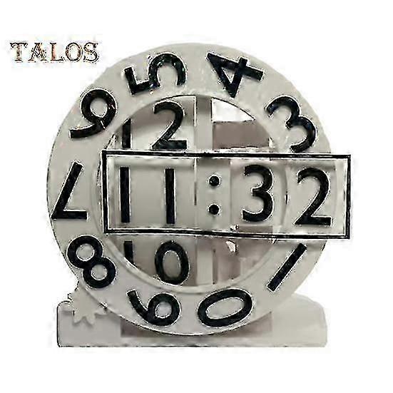 3D Printed Triaxial Clock with Rotating Numeric Display Home Office Living Room Desktop Digital Clock Decoration Tech and Design Enthusiasts Gift