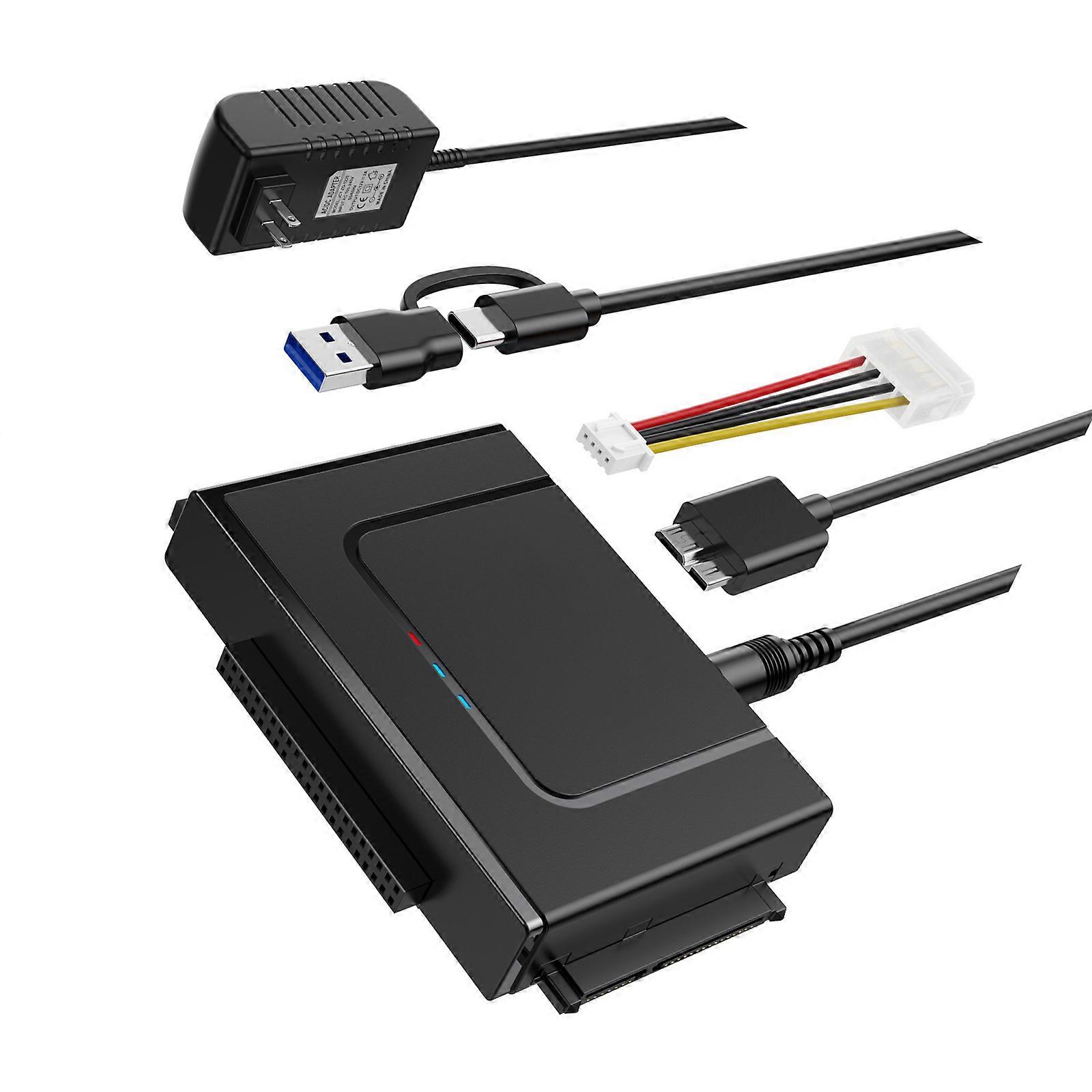 Fast Speed USB3.0 to IDE Converter Adapter 5Gbps Transfer Rate for Mechanical and Solid Disk Drive Multicolor