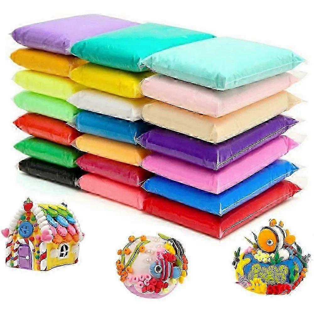 w HJyang 24 Colors Air Drying Clay Magic Kids Clay Safe Nontoxic Modeling Clay OTQ