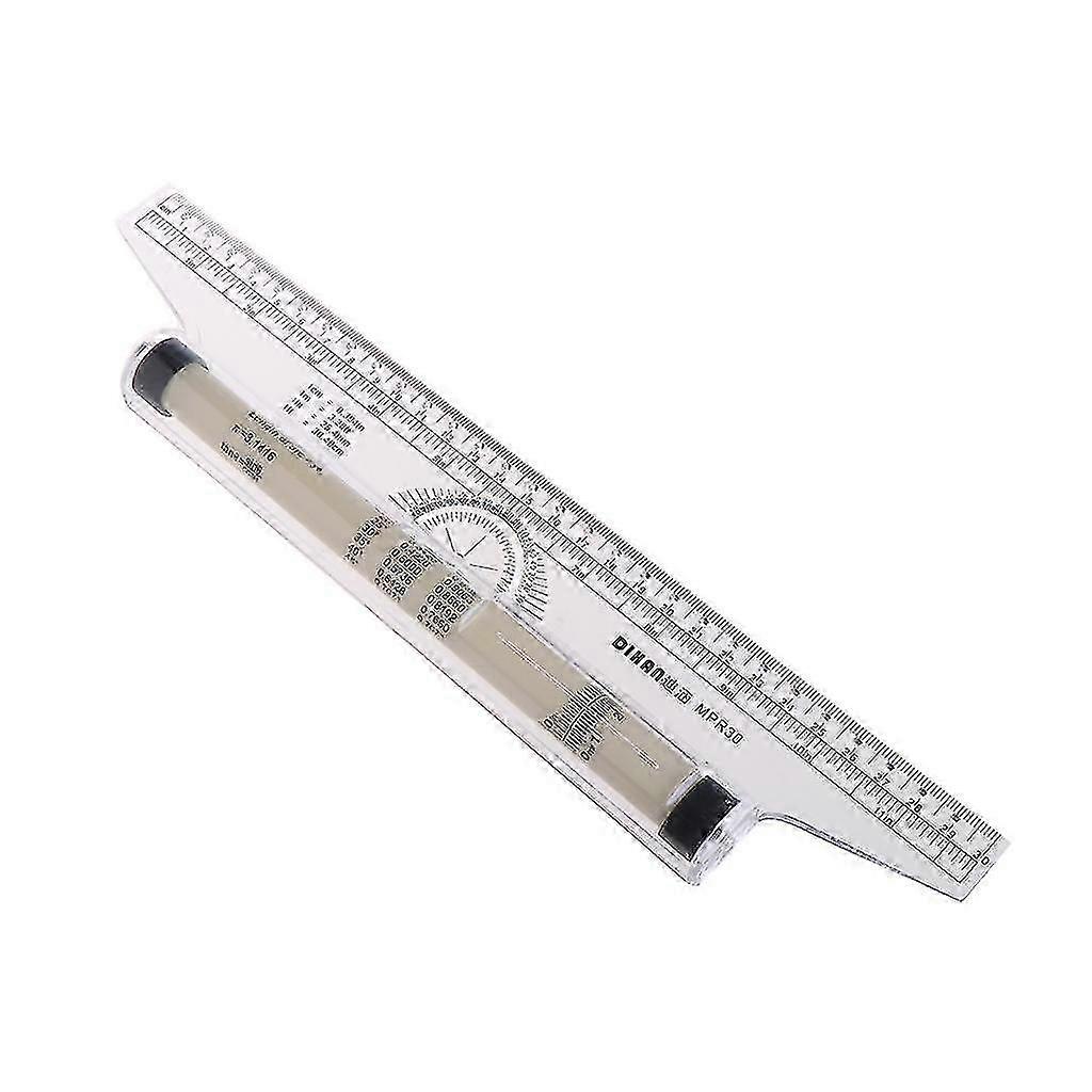 Rolling Parallel Ruler Foot Inch Metric Angle Rule Balancing Scale Multi-Purpose