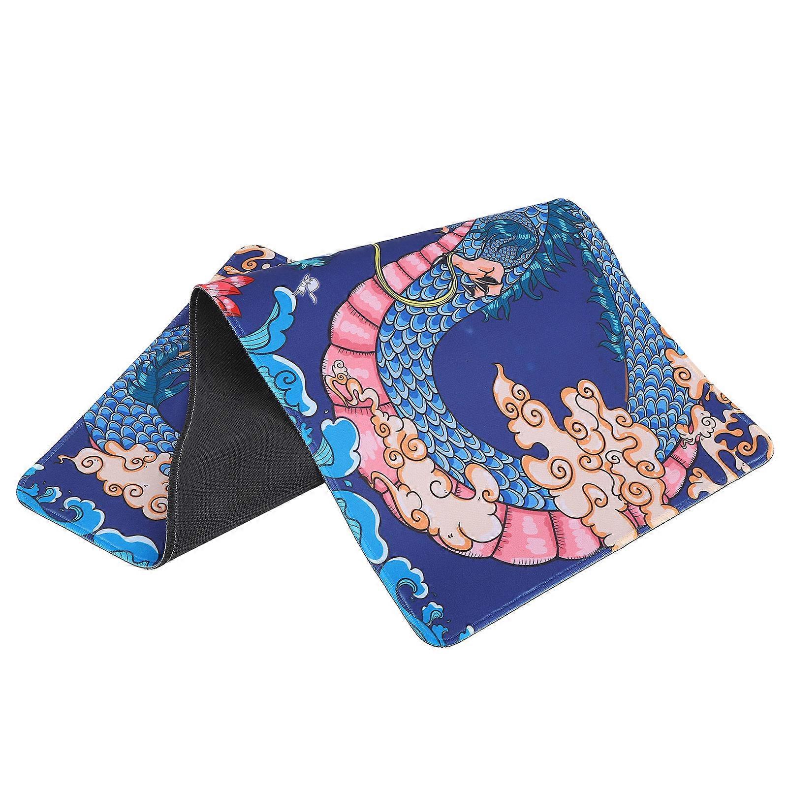 Rubber Washable Exquisite Pattern Mouse Pad Home Office Computer Mousepad Accessory300 x 800 x 3mm Loong