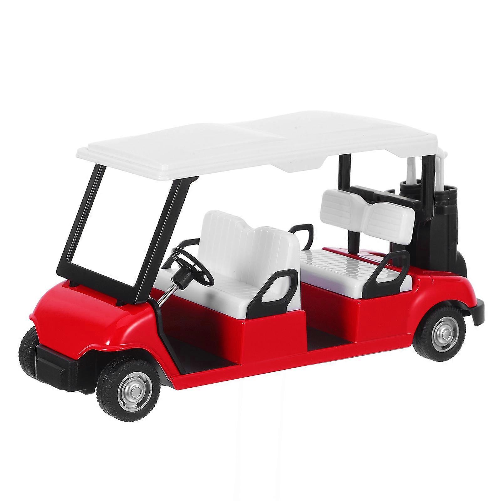 Mini Golf Cart Pullback Action Toy 2Pcs Durable Alloy Diecast Collectible Model