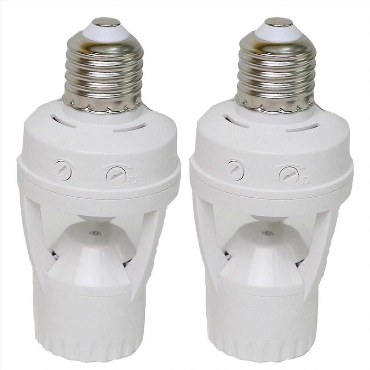 2X 360 Degrees PIR Human Induction Motion Sensor LED Night Lamp Socket Base AC110V-220V Delay Time A