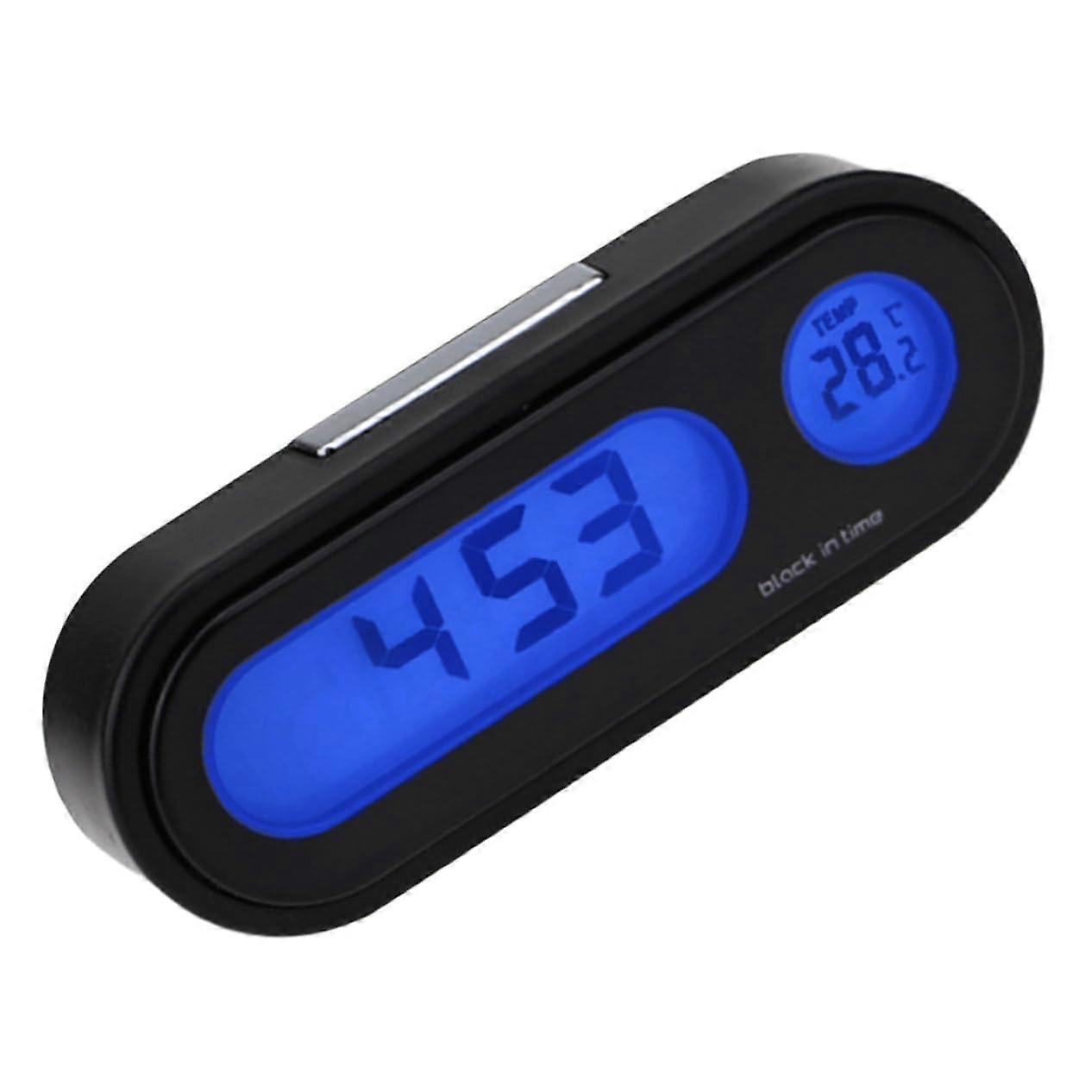Luminous Digital Car Thermometer Clock with LCD Display for Dashboard, Vehicle and Home Use