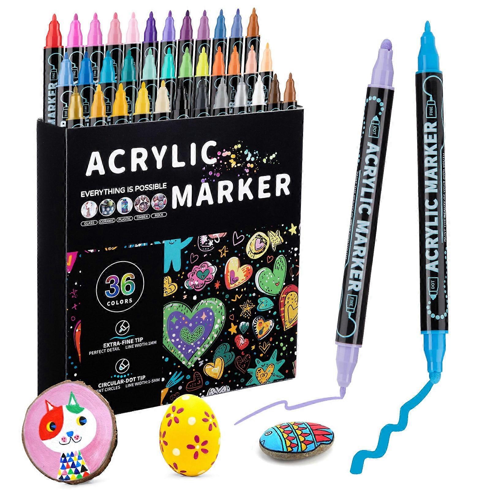 2.5ml Artistic Marker Set Rich Colors Smooth Ink For Creative Projects Durable Tips Portable Case For Artists Designers