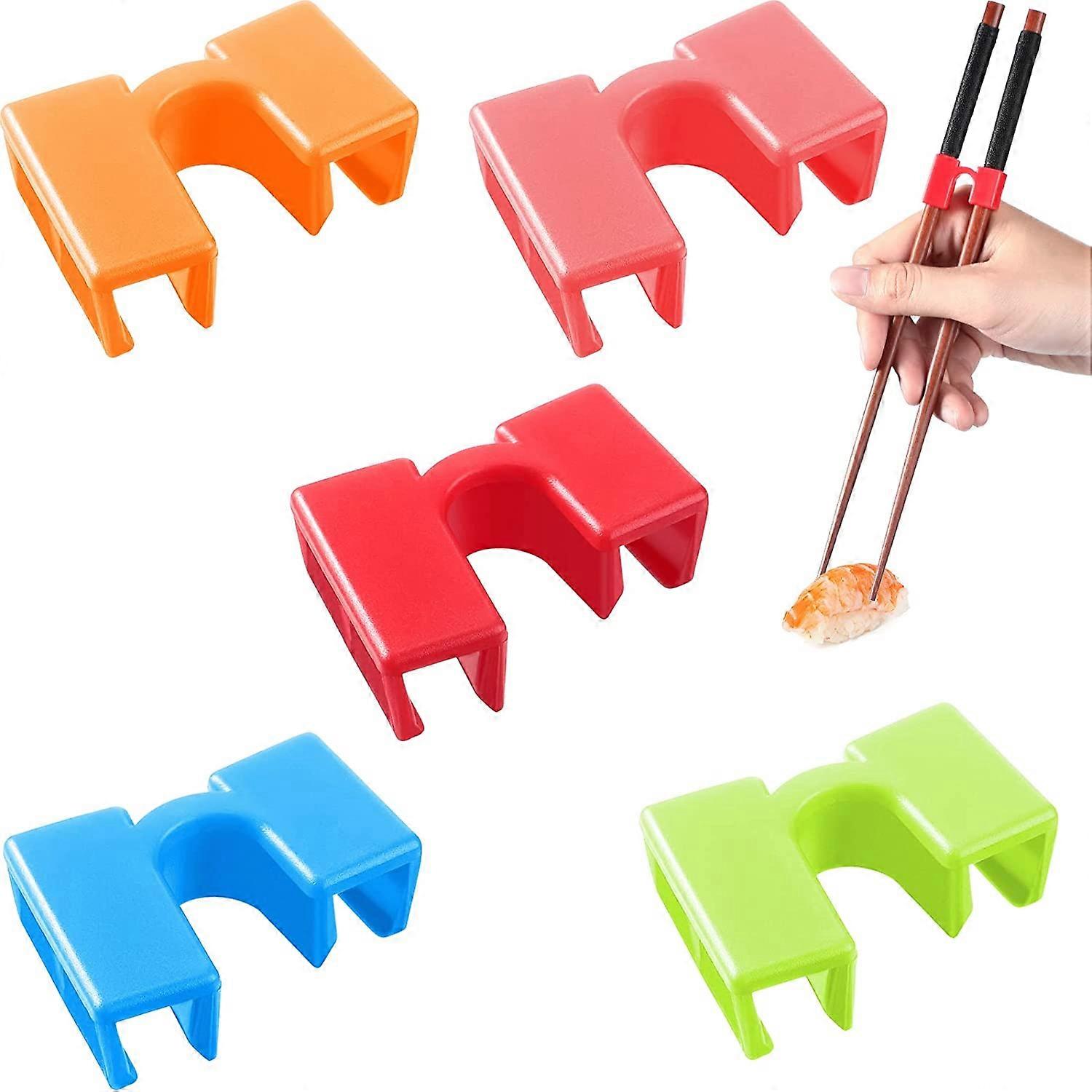 5 PCS Reusable Chopsticks Helpers Training Chopstick Hinges Connector Practice Chopstick Helper for Adult Kid Beginner Traniner