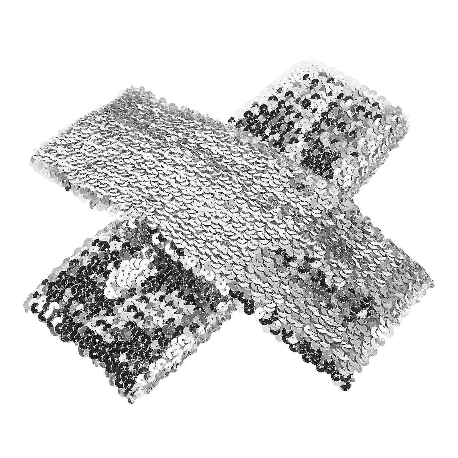 Sparkling Effect Elbow Sleeves For Stage Performances Stretchy Fabric Device Friendly 1Pair