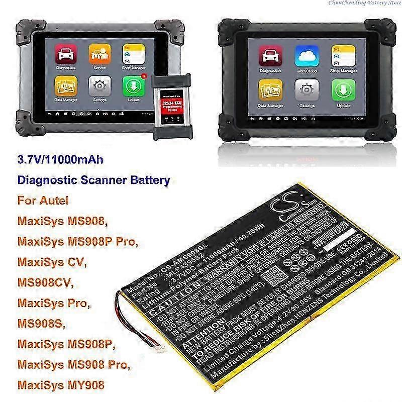 11000mAh Diagnostic Scanner Battery for Autel MaxiSys MS908,MaxiSys MS908P Pro, MS908CV,MaxiSys Pro,MS908S,MY908