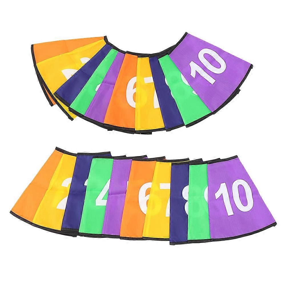 Numbered Cone Covers Soccer Practice Protective Sleeve 2Sets for Training