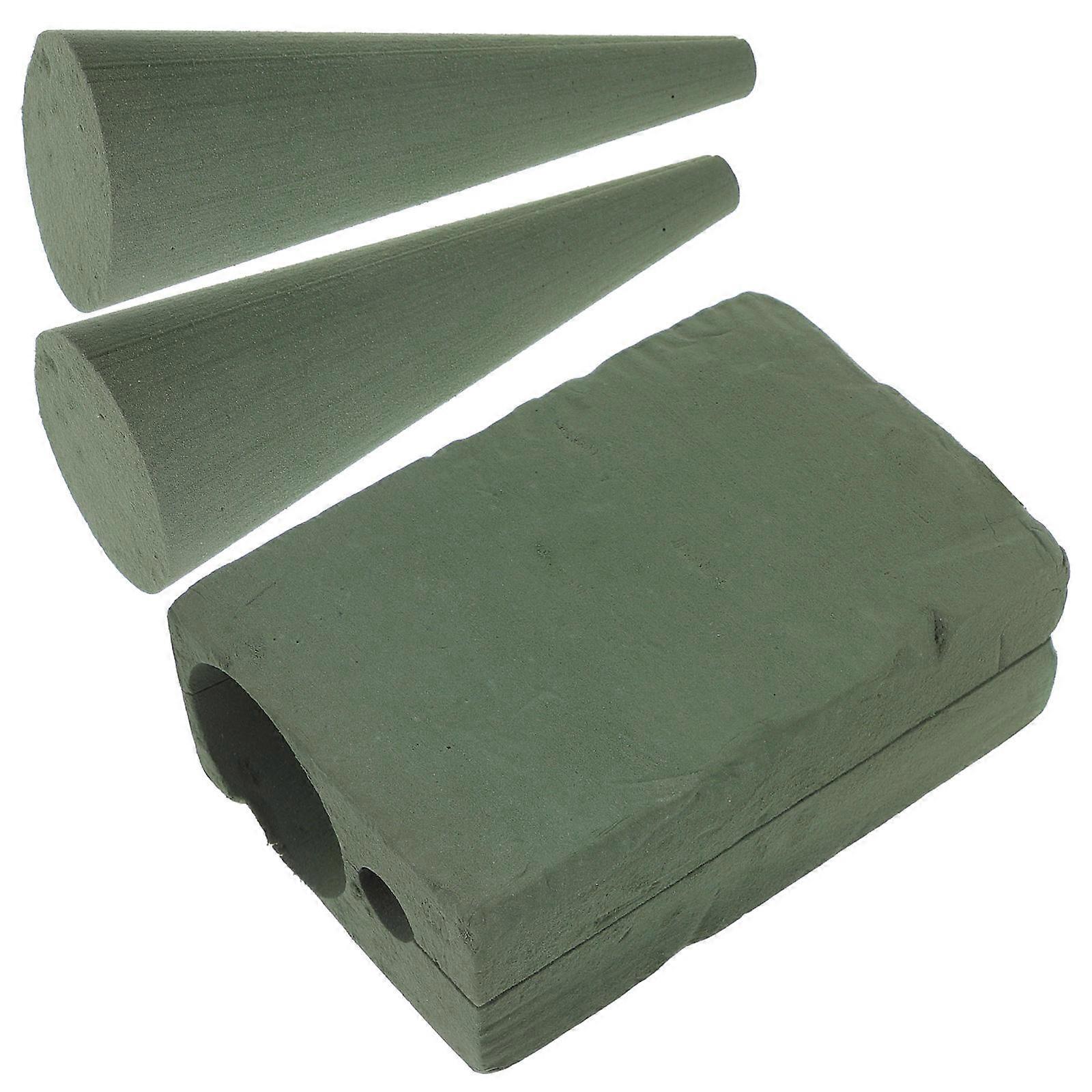 Green Cone Shape Flower Sponge for Artificial Plants with 2Pcs