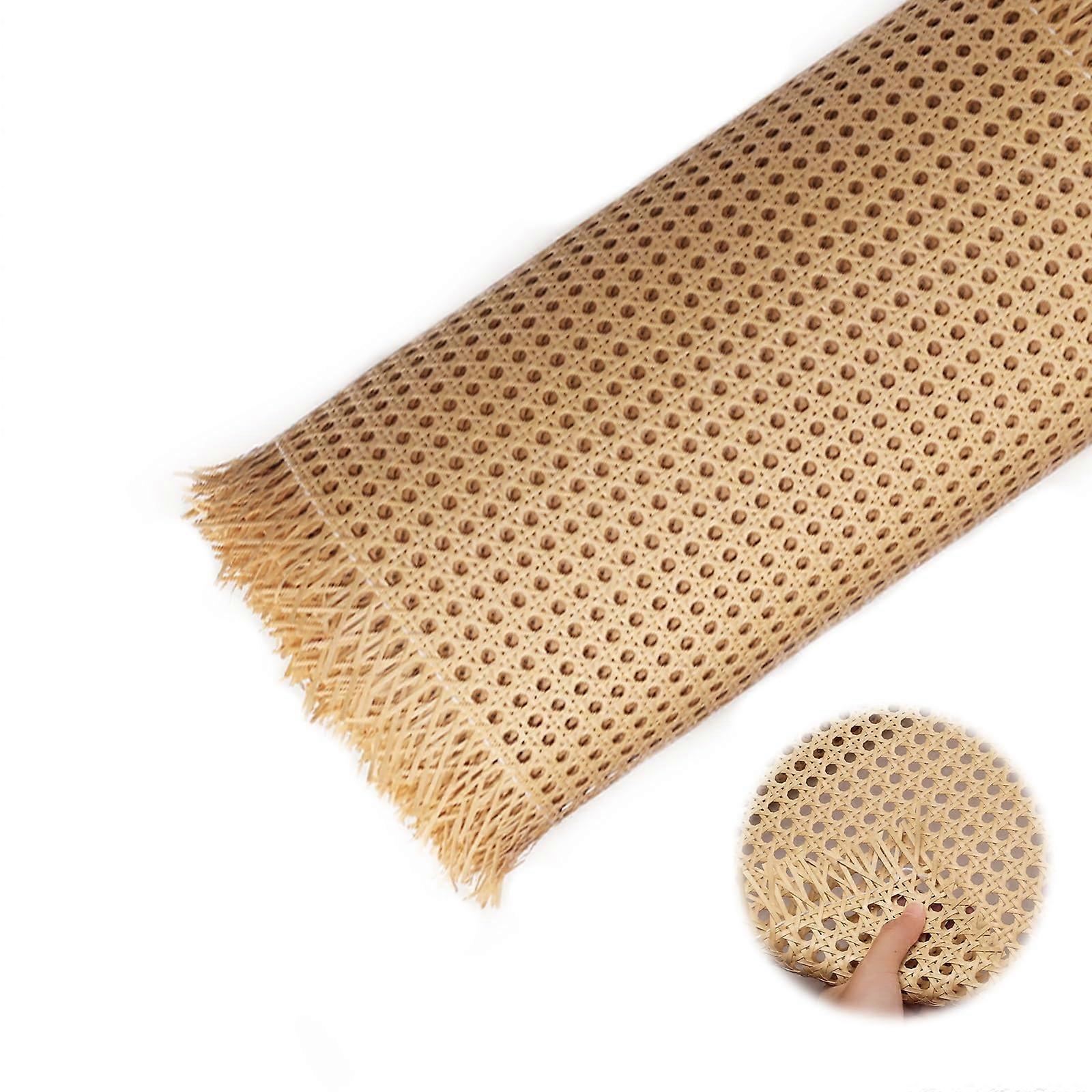 Rattan Webbing Roll 40x100cm Woven Rattan Fabric for Caning Projects and Home Decoration Brown
