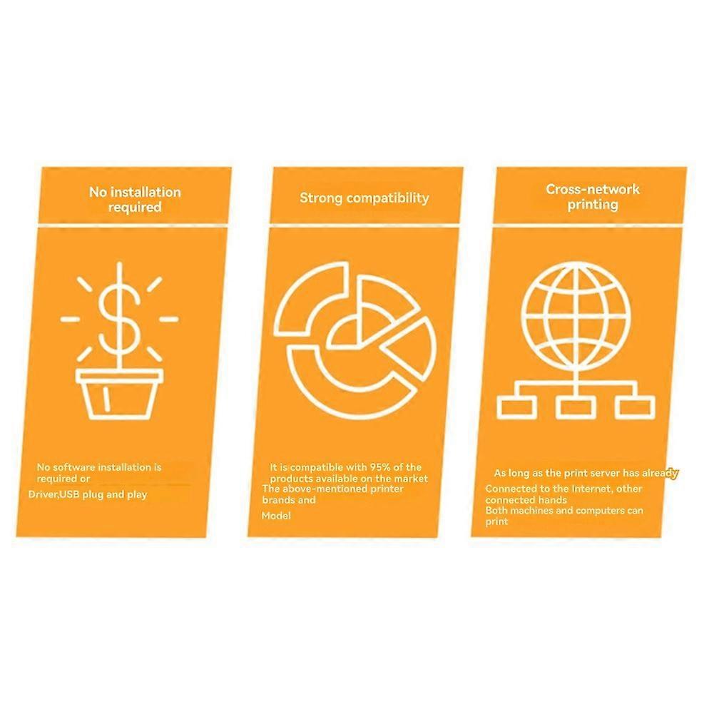1PCS NP330 Network USB 2.0 Print Server USB2.0 Mini Printer Server 100Mbps RJ45 Connection for Androids Phones EU Plug