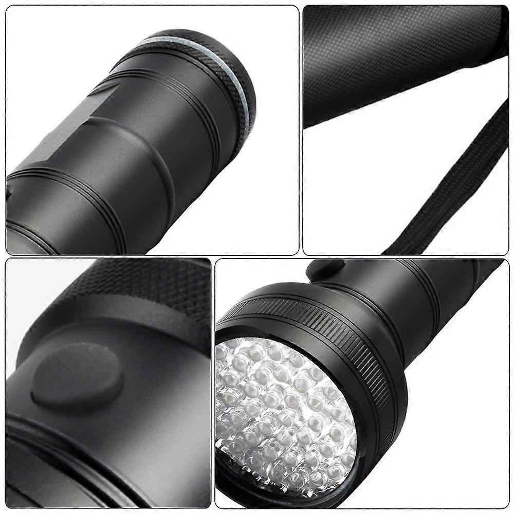 51-LEDs Blacklight Flashlight UV Torch Light Flashlight Black Light (Black)