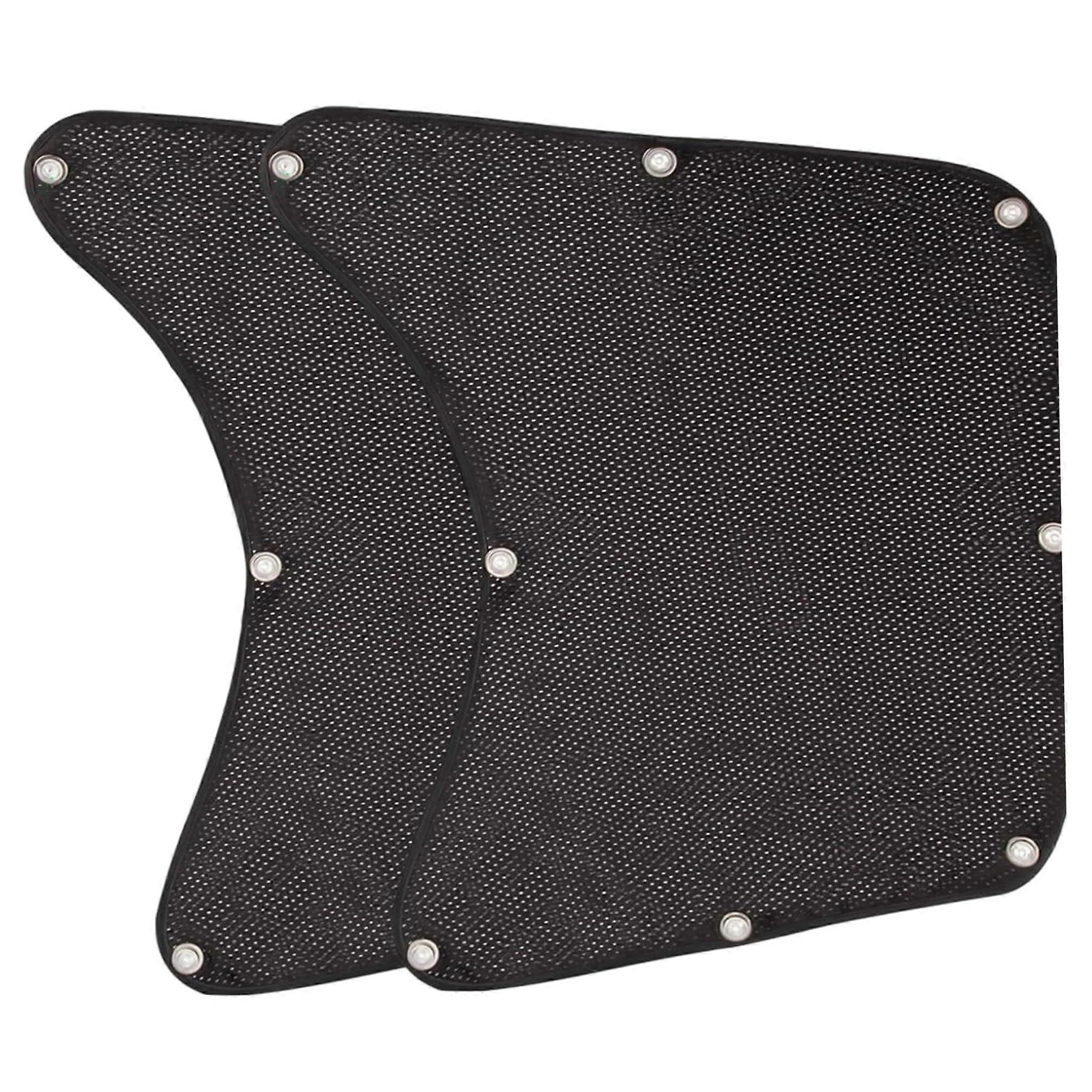 2Pcs Semi Truck Sun Shade UV Heat Protection Durable Mesh Side Window Shade with Strong Suction Cups