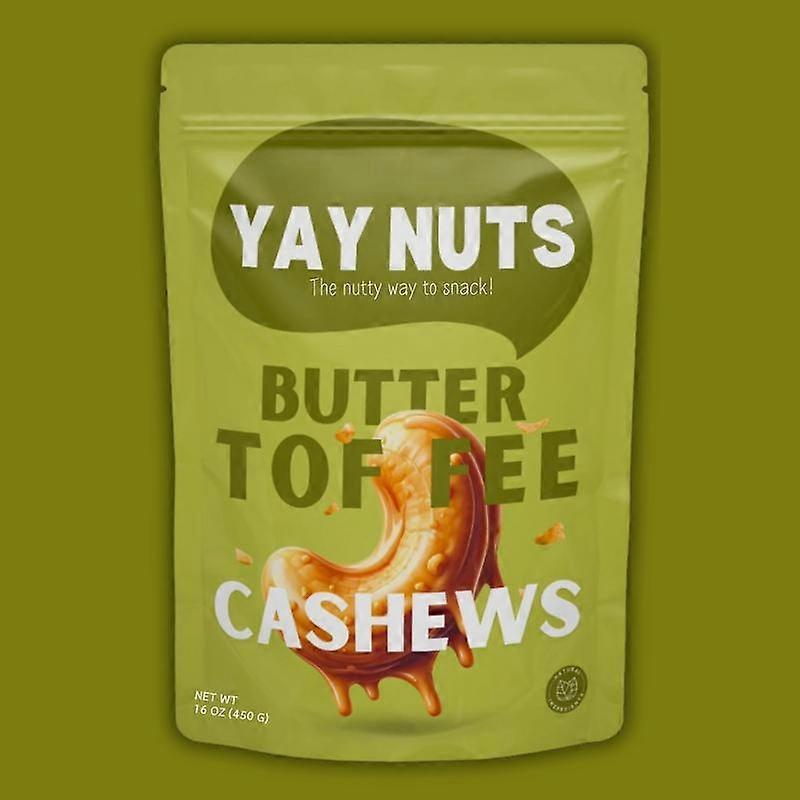 YAY NUTS Butter Toffee Pecans, Cashews, Almonds & Peanuts �C Crunchy, All-Natural, No Preservatives, Made in USA �C Guilt-Free Snacking with R