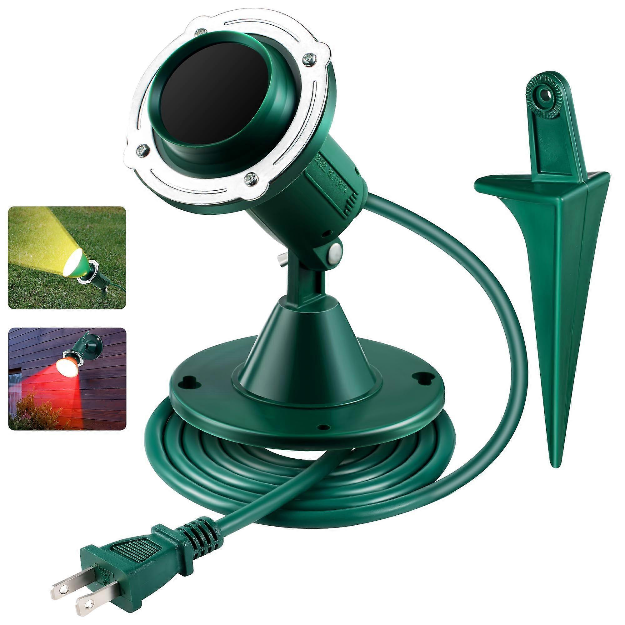 Outdoor Floodlight Holder IP65 Waterproof E26 PAR38 Adjustable Socket with Stake 6FT Cord Yard Decor