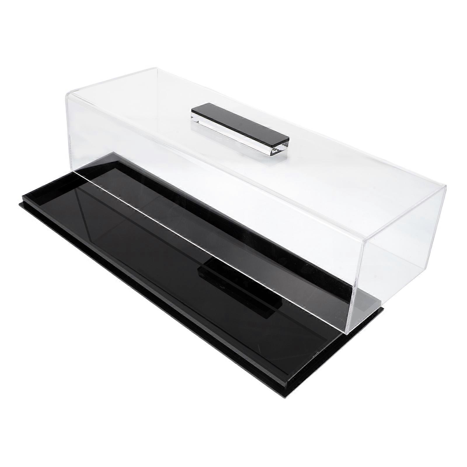 Black Acrylic Cake Stand for Display with Lid Rectangle Multifunctional Holder