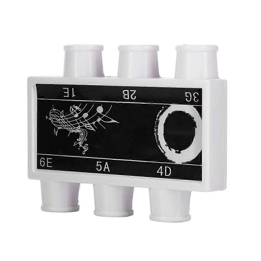 Portable Six-Hole Guitar Tuner 2Pcs Tuning Accessory For Guitarists Music Practice Rectangular Shape