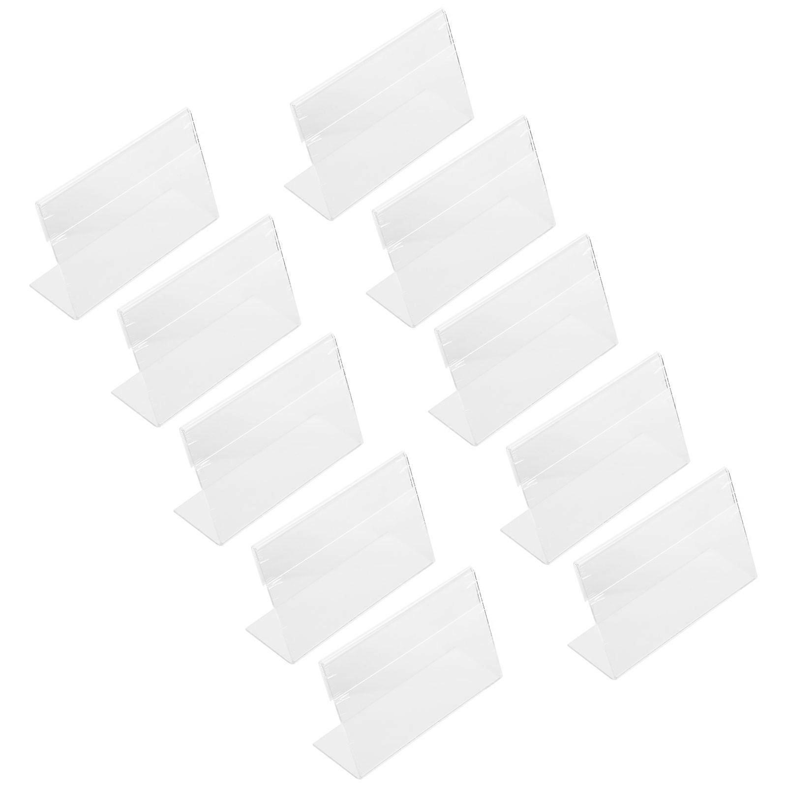 200Pcs Transparent Acrylic L Shape Display Stand for Retail Tags