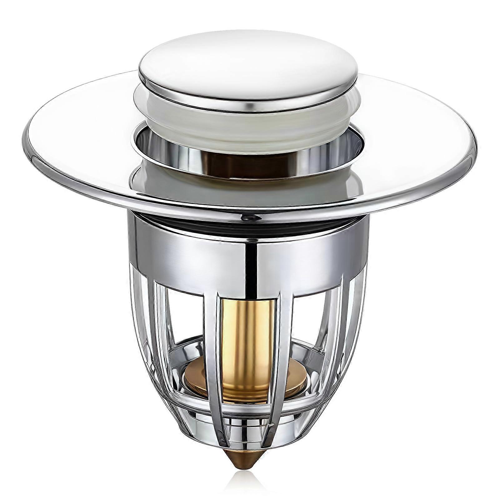 Pop Up Sink Plug Replacement Stainless Steel Basin Drain Stopper 3440mm Tool Brass Core