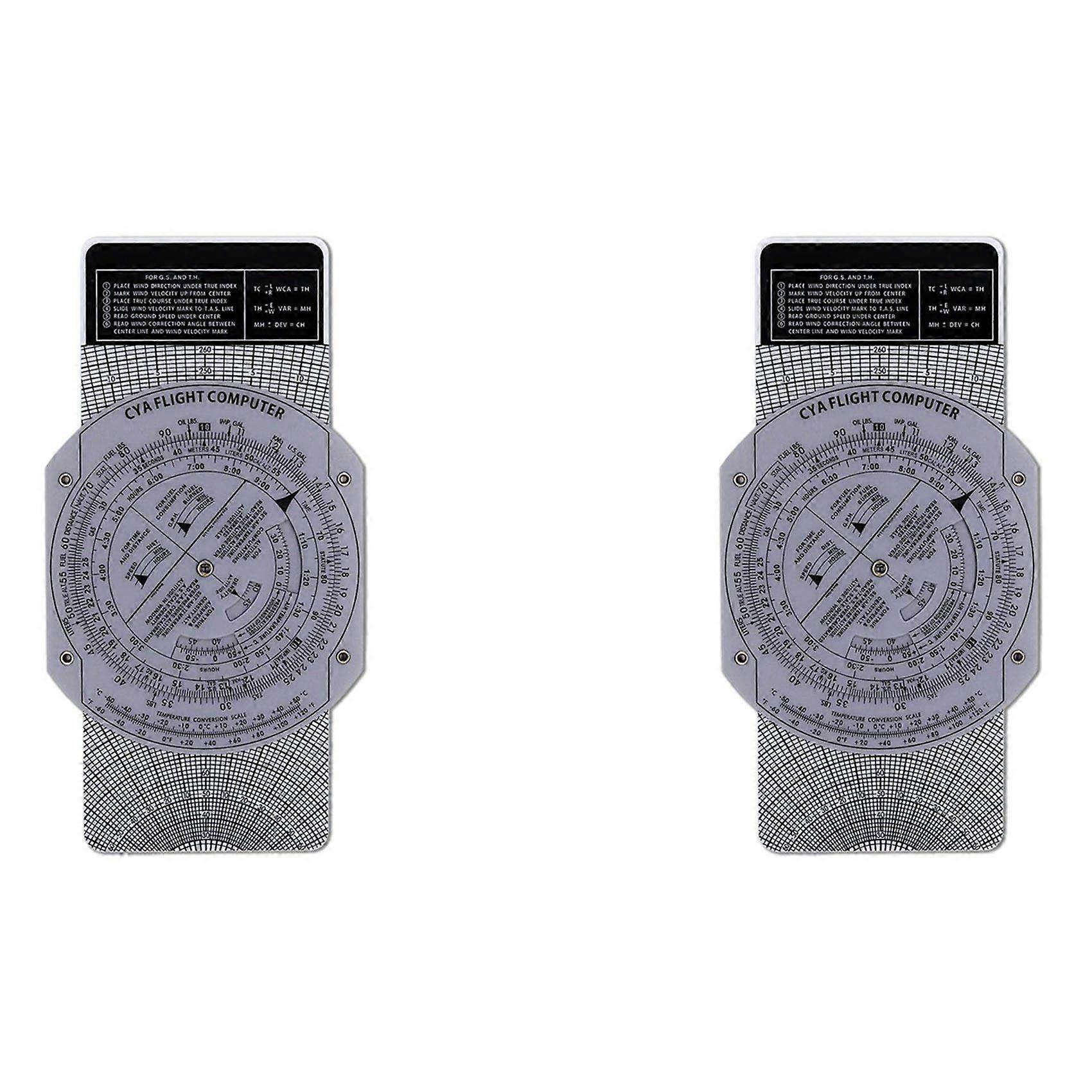 2X E6B Flight Computer Aviation Plotter Circular Slide Rule Used in Aviation Flight Training Pilot Training, Internships