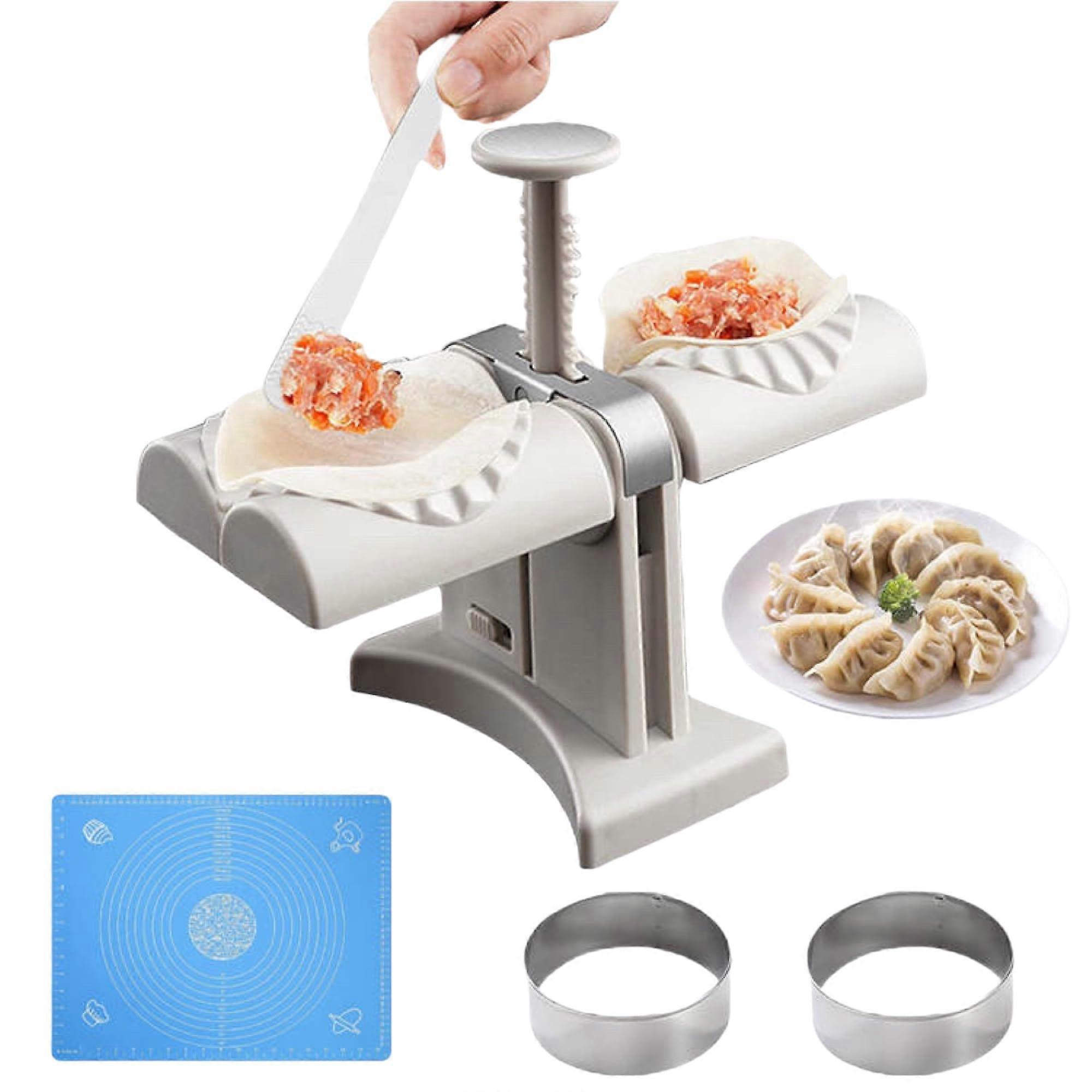 Automatic Dumpling Maker Machine Set of 6 with Dual Press for Quick Dumplings and Pastries